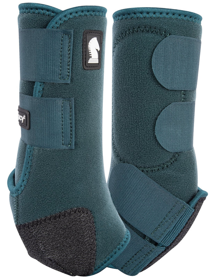 Classic Equine Legacy 2 Series Support HIND Boots a pair in dragonfly green.
