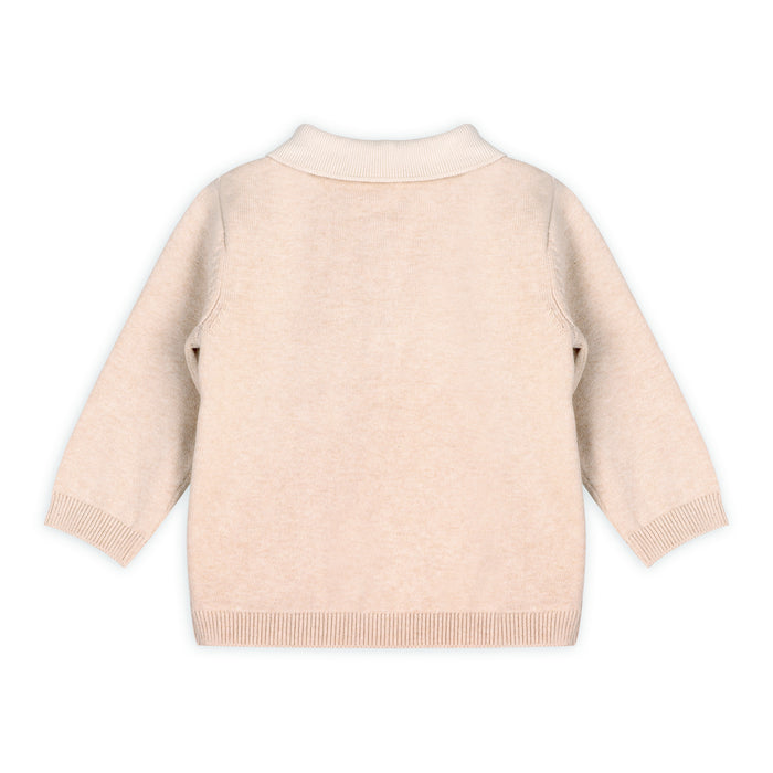 Classic Stripe Polo Knit Baby Pullover & Pant Set (Organic Cotton)