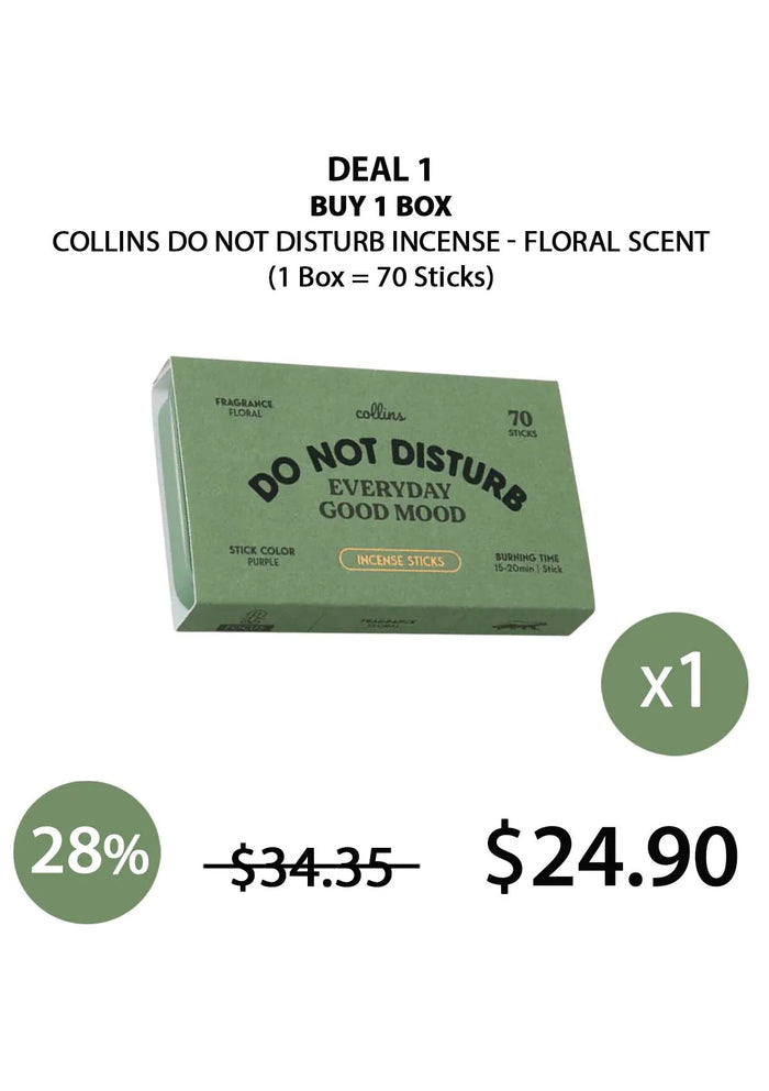 Collins Do Now Disturb Incense  Floral Scent