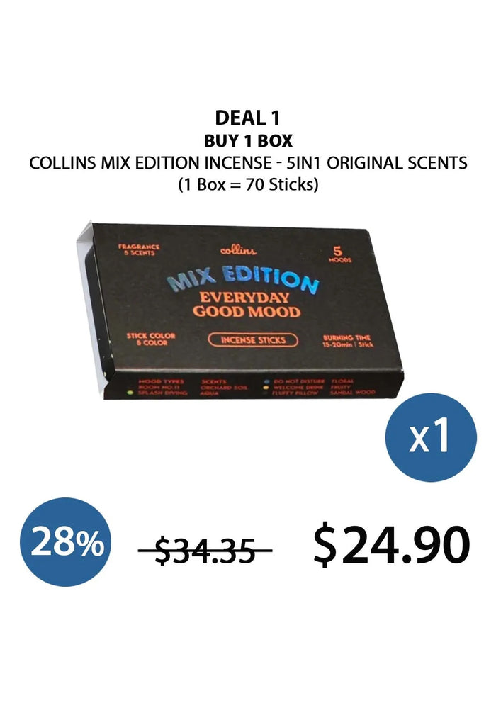 Collins Mix Edition Incense - 5in1 Original Scents