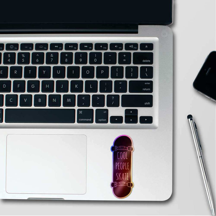 Cool People Skate Holographic Sticker - Holographic stickers | STICK IT UP