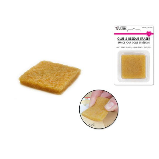 Crafter's Toolkit - Glue & Residue Eraser. It's easy to undo that glue with this eraser! Great for office, school projects, scrapbooking, card making and more. Non-toxic and acid free. Imported. Available at Embellish Away located in Bowmanville Ontario Canada.