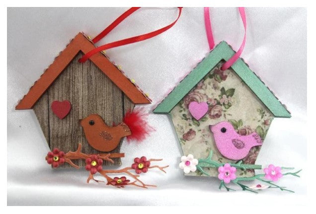 Creative Expressions - MDF - In The Garden Birdhouse - Completed Example