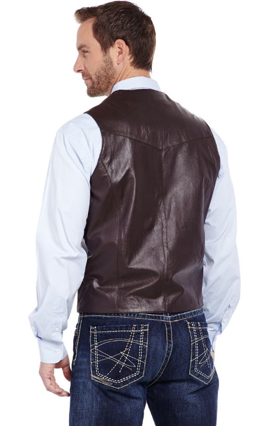 Cripple Creek ML3059-21 Brown Lamb Skin Leather Vest