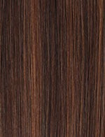 Color swatch of SENSATIONNEL wig hair in chestnut brown for curly half wig for natural hair