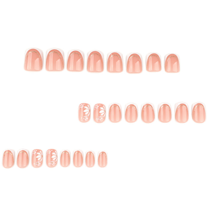 Daisy French Tips | Short Square | EASY PRESS™
