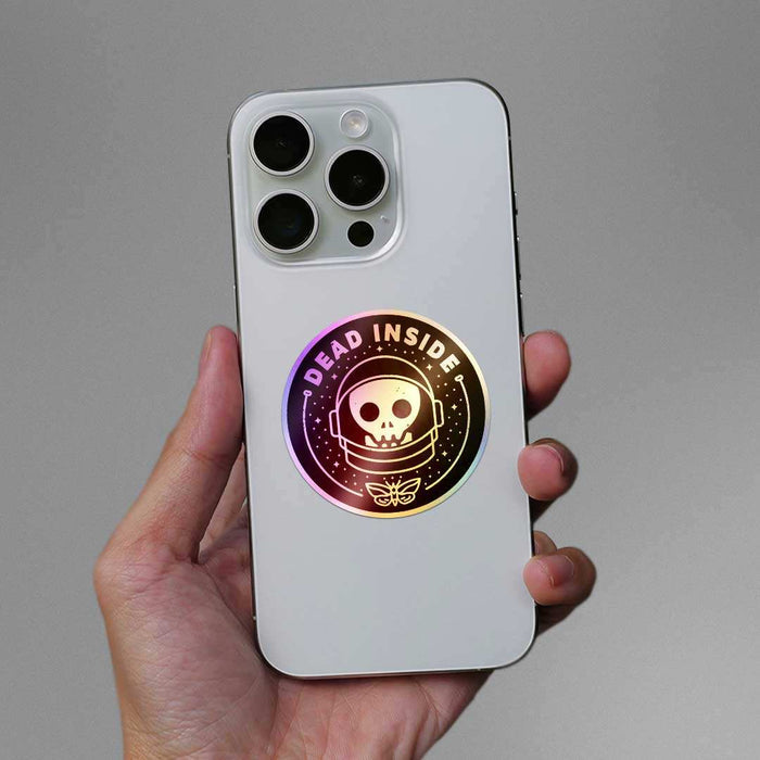 Dead Inside Holographic Sticker - Holographic stickers | STICK IT UP