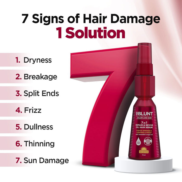Deal 7 in 1 Repair & Revive Oil Hair Serum for Upto 100% Damage Repair - 70ml