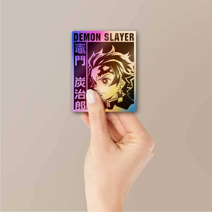 Demon Slayer Tanjro Holographic Sticker - Holographic stickers | STICK IT UP