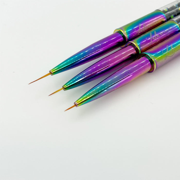 Detailer Brush Ass't Sizes - Oil Slick Handle | Lula Beauty