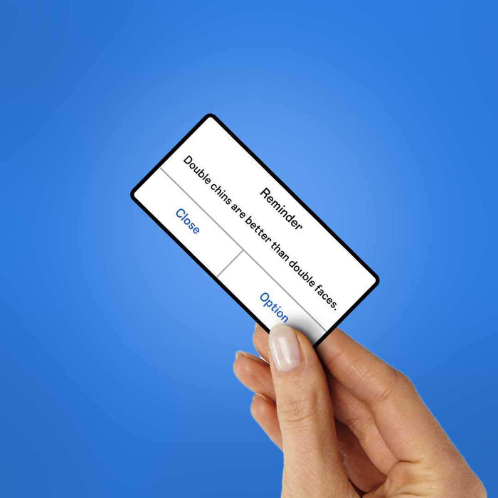 Double Chins Are Better Than Double Faces Sticker - Stickers | STICK IT UP