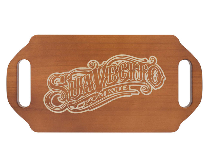Double Handle Wood Mirror - Brown
