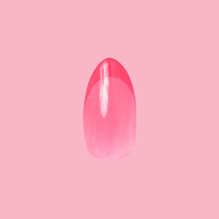 Double Pink Jelly French - Press-On | Medium | Almond with a glossy pink jelly french manicure for a fresh at-home mani
