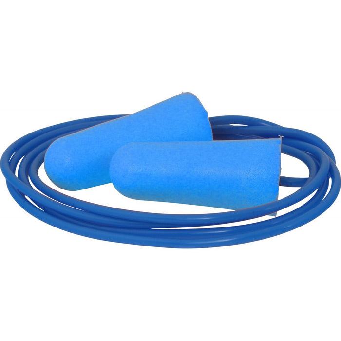 EP301CD - Soft Foam Detectable PU Corded Earplugs 38 SNR (Box of 200)