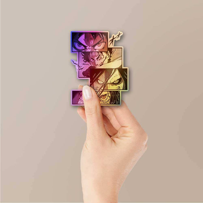 Eren Transform Holographic Sticker - Holographic stickers | STICK IT UP