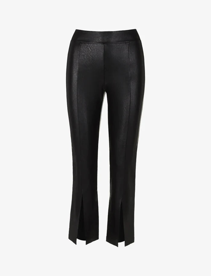 Faux Leather 7/8 Split Front Pant