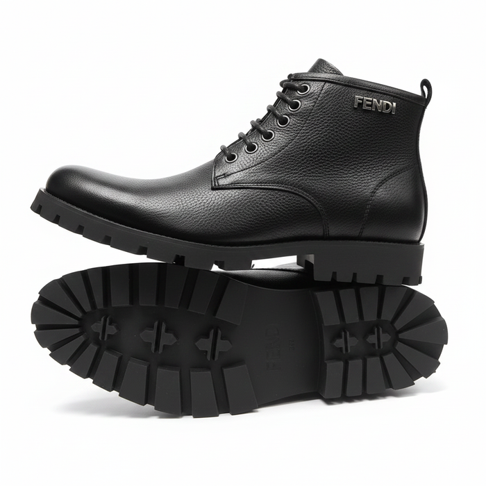 Fendi Men's Ankle Boots – top & sole white background v2