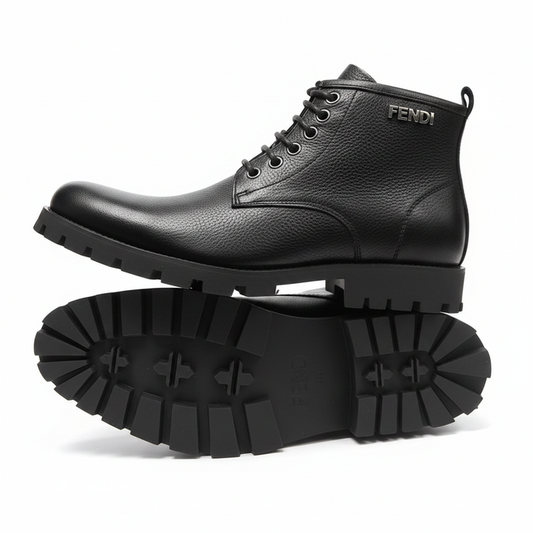 Fendi Men's Ankle Boots – top & sole white background v2