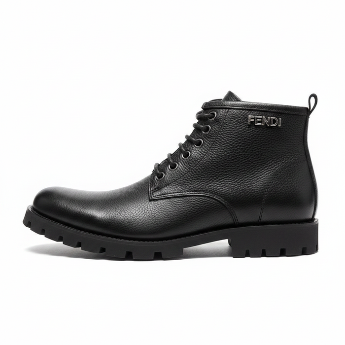 Fendi Men's Ankle Boots – side view white background