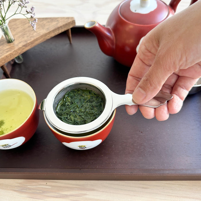 Fine Mesh Stainless Steel Matcha Strainer with a Resting Bowl