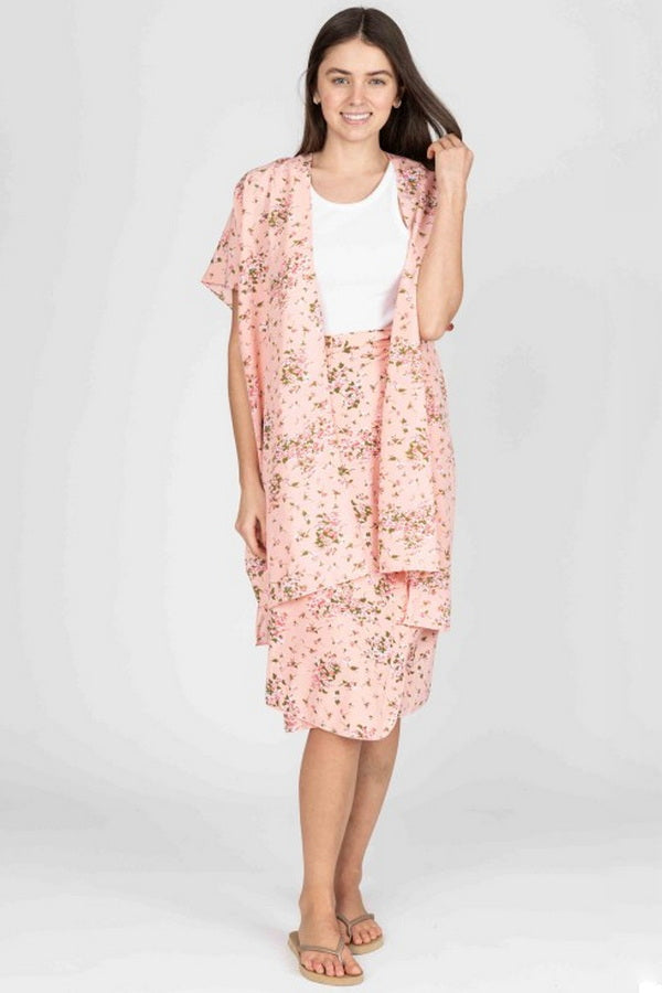 Floral Print Kimono
