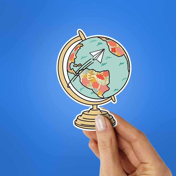 Floral World Map Sticker - Stickers | STICK IT UP