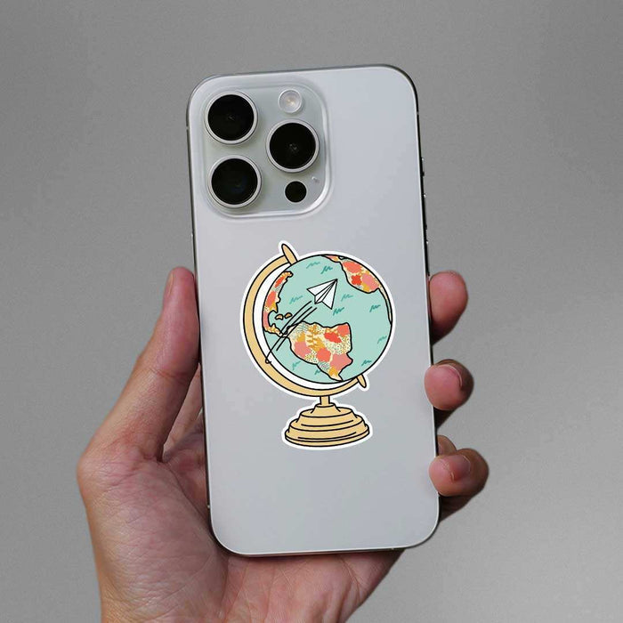 Floral World Map Sticker - Stickers | STICK IT UP
