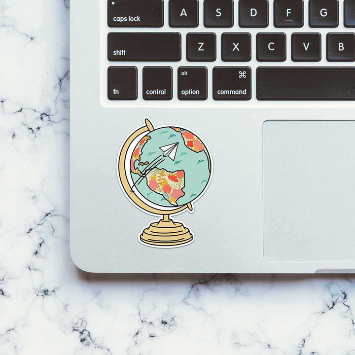 Floral World Map Sticker - Stickers | STICK IT UP