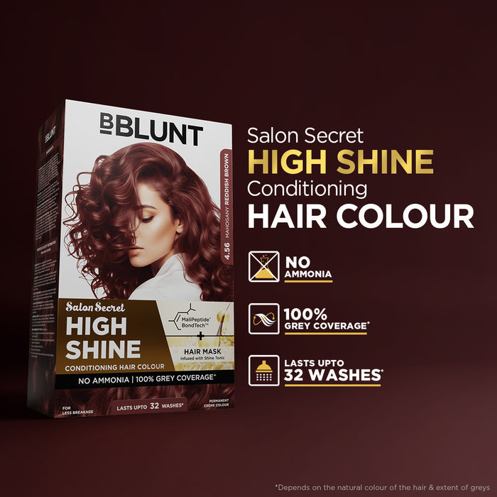 Freebie - High Shine Conditioning Hair Colour - Mahogany Reddish Brown  (Shade 4.56)