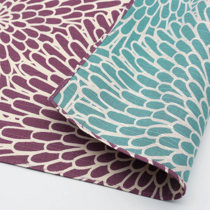 Furoshiki Isa Monyo Reversible 48 (Chrysanthemum Purple/Blue)