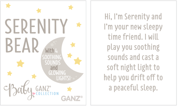 Ganz 14" Serenity Sound/Light Bear