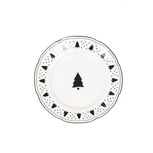 Gebaksbord - Kerstboom - Newbone China - Ø15cm