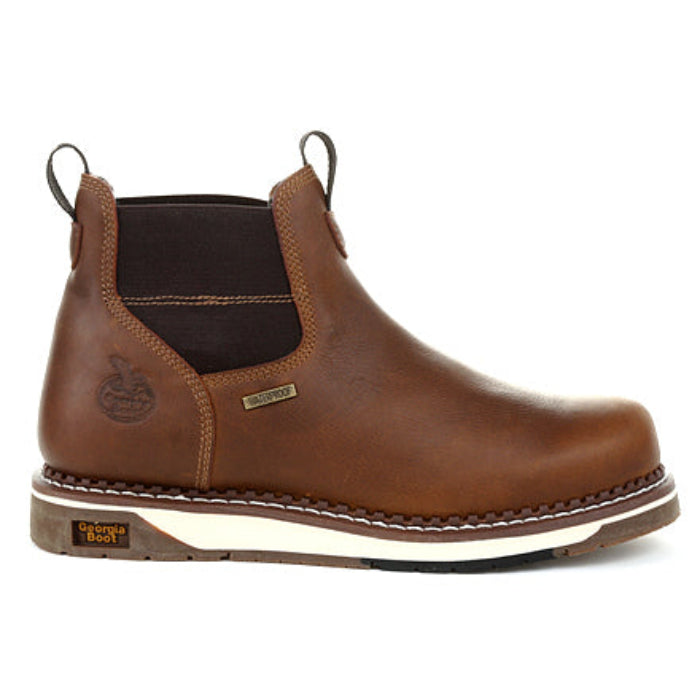 Georgia GB00353 Men's Steel Toe Wedge Sole Waterproof Chelsea Work Boot