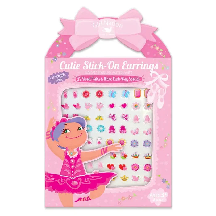 Girl Nation Cutie Stick on Earrings-Ballerinas
