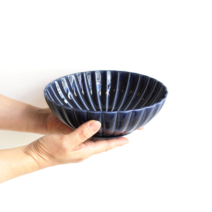 Giyaman Aizome Blue Serving Bowl