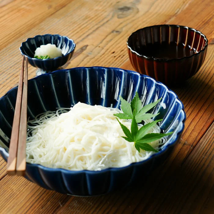 Giyaman Aizome Blue Serving Bowl