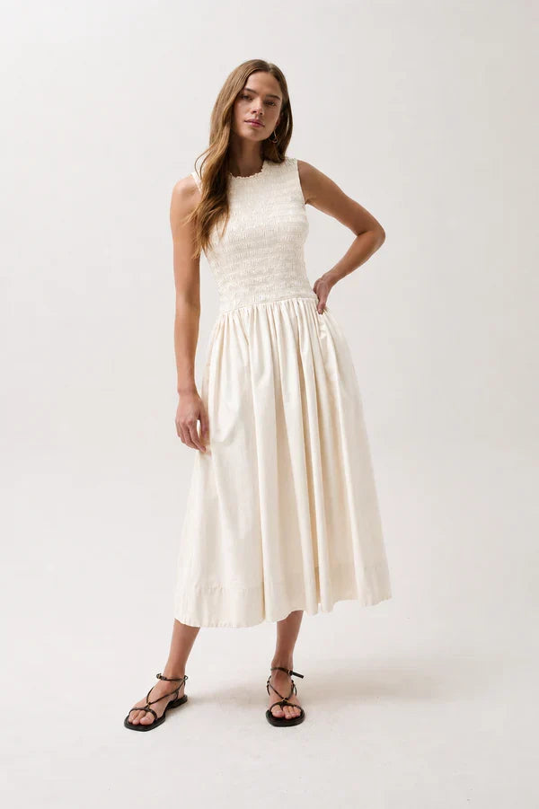 Gladys Dress | Oyster Shell