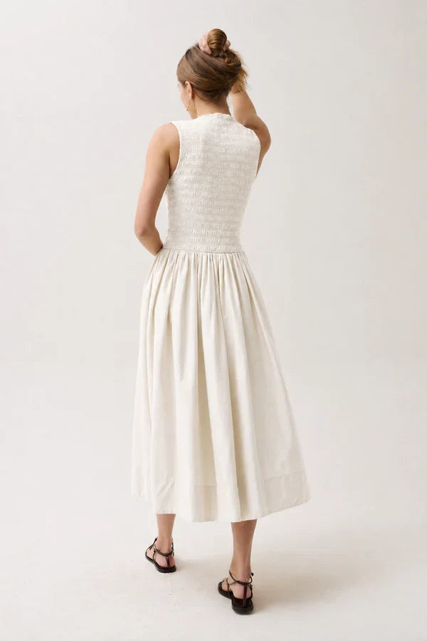 Gladys Dress | Oyster Shell