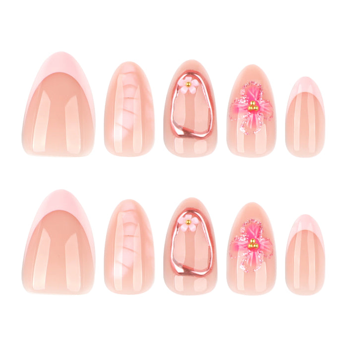 Glass Blossom | Short Almond | EASY PRESS™