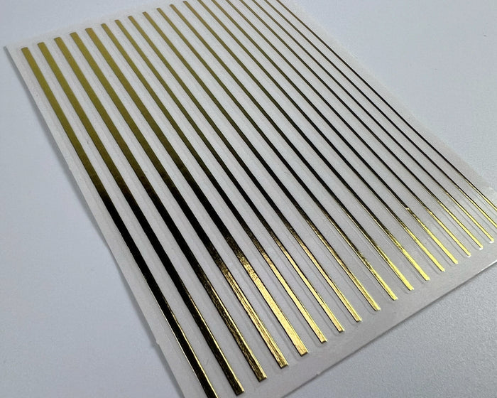 Gold Stripes Nail Art Decals