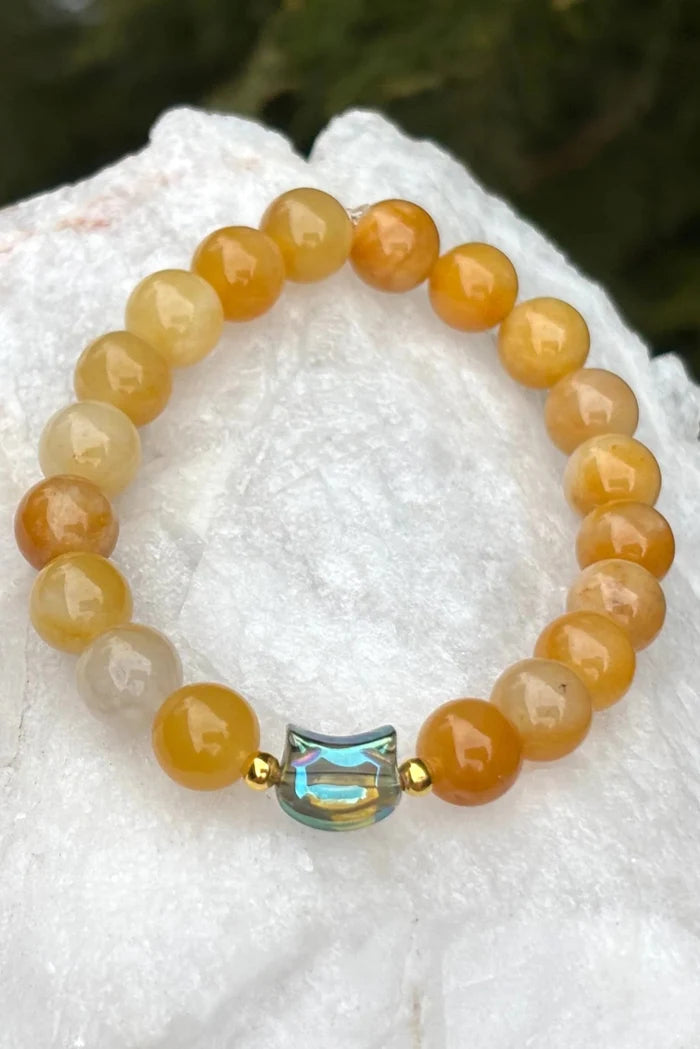 Golden Guardian Cat Bracelet