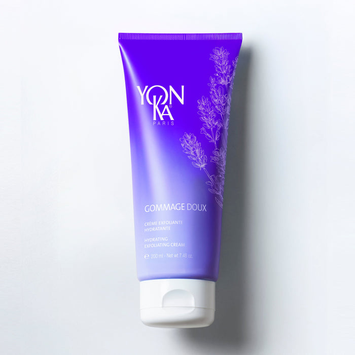Gommage Doux 200 ml jar cream exfoliant with bamboo and apricot seed powder ingredients label Yon-Ka Paris