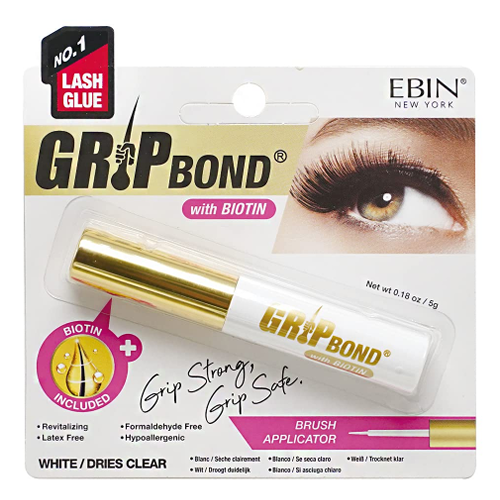GRIP BOND Brush Eyelash Adhesive with Biotin by EBIN NEW YORK