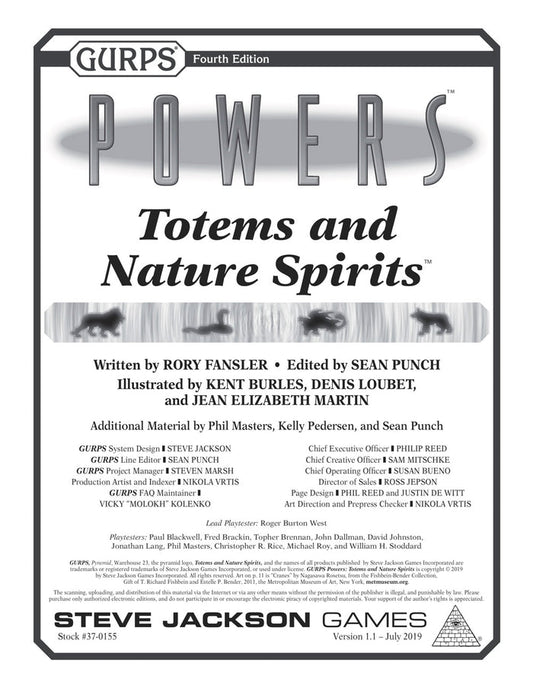 GURPS Powers: Totems and Nature Spirits
