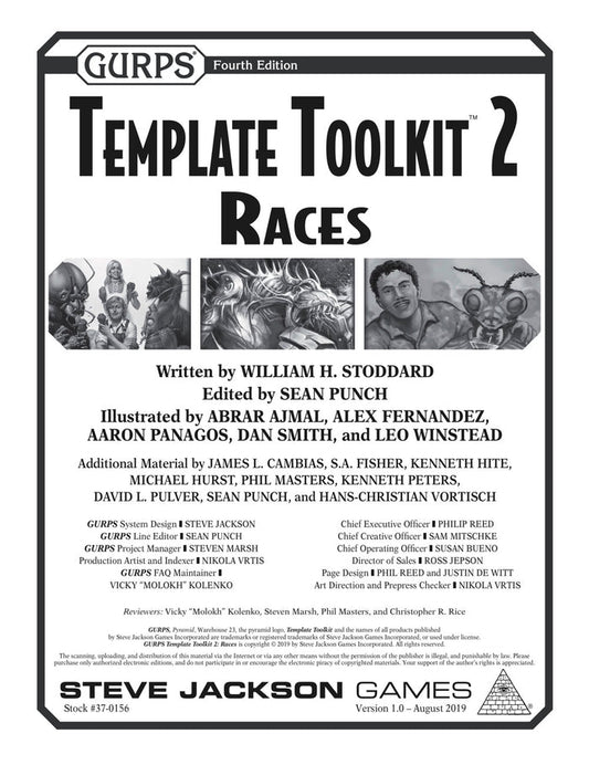 GURPS Template Toolkit 2: Races