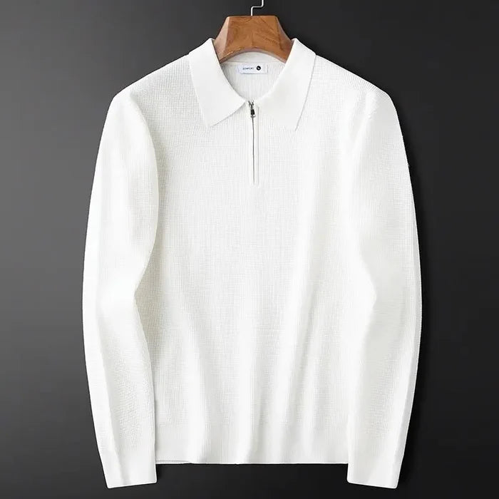 Hampton -  Waffle Half-Zip Polo