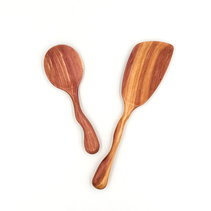 Hand-Carved Hida Natural Wood Spatula