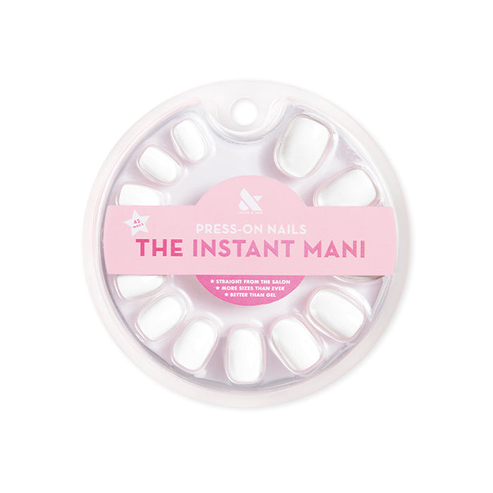 HD - Press-On | Extra Extra Short | Round clean white round false nails for a quick and polished at-home manicure