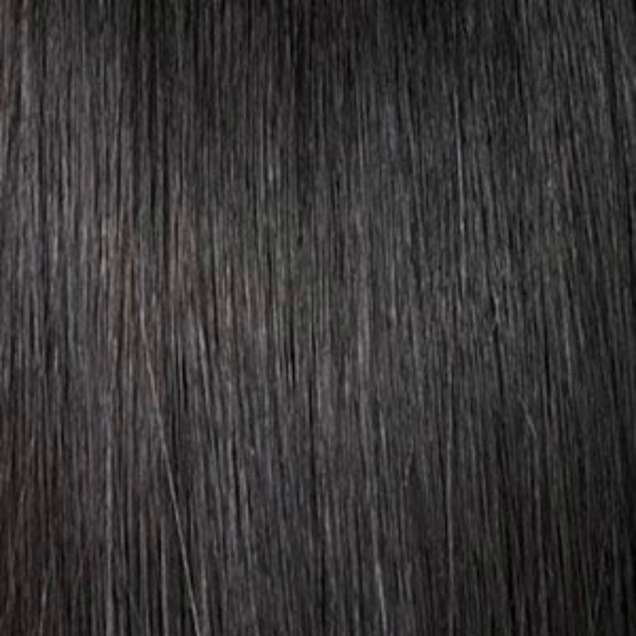 SENSATIONNEL Butta Lace Butta Unit 2 wig straight black synthetic hair texture closeup for sleek styles