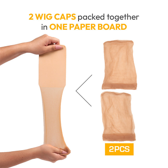 HD Invisible Wig Cap 2pcs [Natural Brown] #HWC21